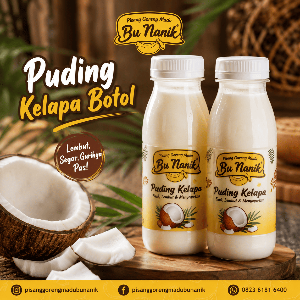 Puding Kelapa Botol Bu Nanik